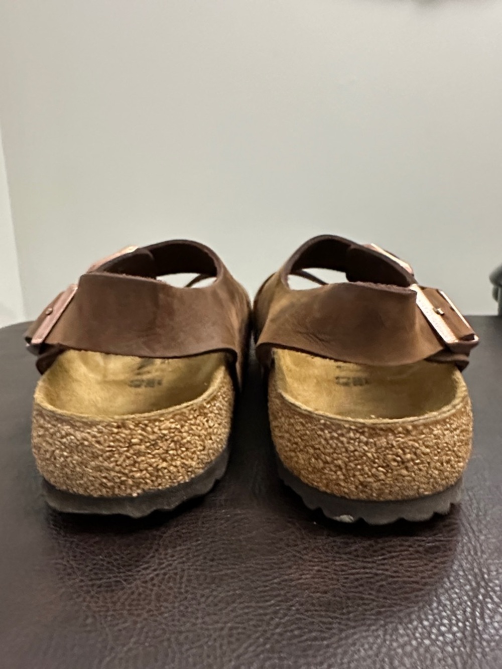 Sz43 New Men’s Birkenstock Havana Milano Oiled Leather Sandals - Picture 7 of 14